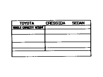 Toyota 42661-22380 Label