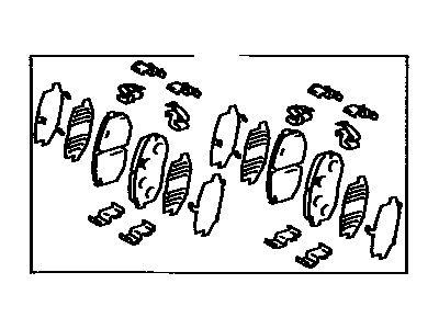 Toyota 04491-22280 Pad Kit,  Disc Brake,  Front