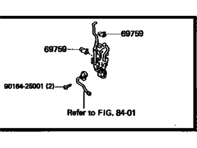 Toyota Cressida Door Lock Actuator - 69040-22381