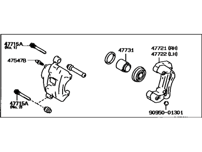 Toyota Cressida Brake Caliper - 47750-22181