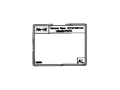 Toyota 17792-42050 Info Label