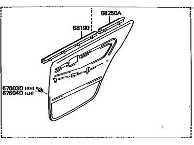 Toyota 67630-2A441-02 Rear Door Trim, Passenger Side