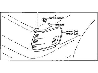 Toyota 81610-22220 Parking & Side Lamp