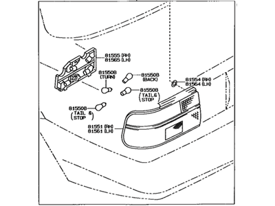 1992 Toyota Corolla Back Up Light - 81560-1A431