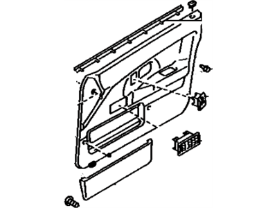 Toyota 67620-02070-J2 Board Sub-Assembly, Front Door Trim, Driver Side