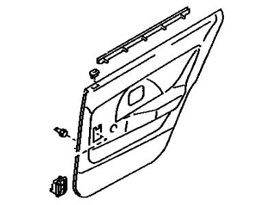 Toyota 67640-1A640-D0 Rear Door Trim