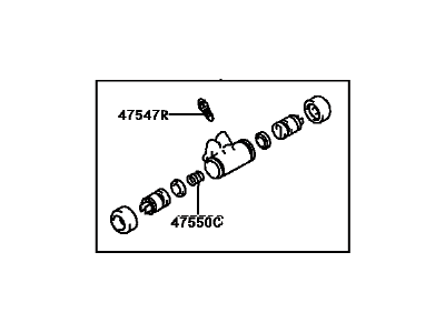Toyota 47570-47010 Cylinder Assembly, Rear Wheel Brake (Driver Side)