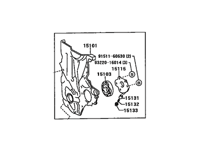 Toyota 15100-21050 Pump Assy,  Oil