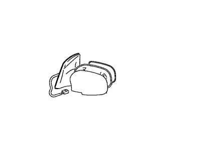 Toyota 87910-47030-A1 Mirror Assembly, Outer Rear View, Passenger Side, White