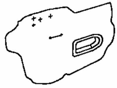 Toyota 67832-47010 Cover, Front Door Service Hole, Driver Side