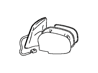 Toyota 87940-47030-A1 Mirror Assembly, Outer Rear View, Driver Side, White