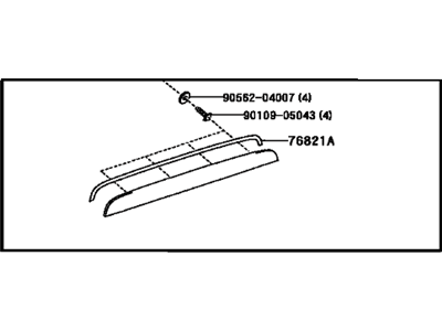 Toyota 76801-47010-A1 Garnish Sub-Assy,  Luggage Compartment Door,  Outside
