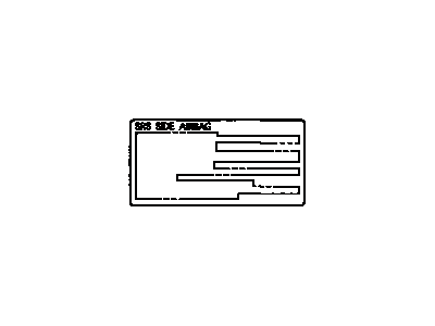 Toyota 74596-12011 Label,  Side Air Bag Caution