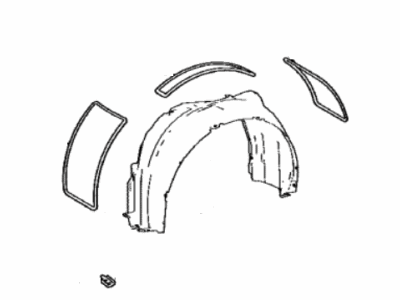 Toyota 53805-07011 Shield Sub-Assy,  Front Fender Splash,  RH