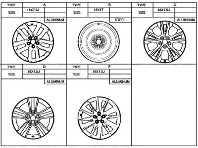 Toyota 42611-0E290 Wheel,  Disc (For Spare)