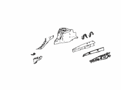 Toyota 53702-0E050 Apron Sub-Assy,  Front Fender,  LH