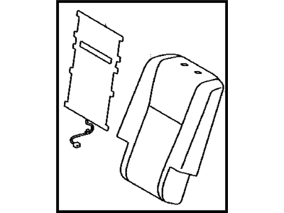 Toyota 71077-0E132-E0 Cover,  Rear Seat Back,  RH (For Separate Type)