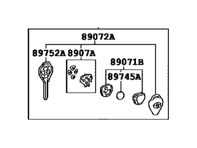 Toyota 89070-33882 Transmitter Assy,  Door Control