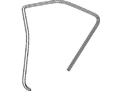 Toyota 62332-33090-B1 Weatherstrip,  Rear Door Opening Trim,  LH