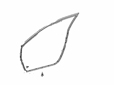 Toyota 67861-33060 Weatherstrip,  Front Door,  RH
