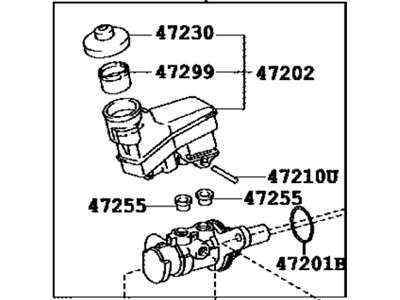 Toyota 47201-33450 Cylinder Sub-Assembly, Brake Master