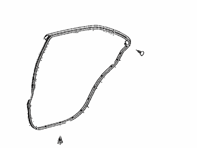 Toyota 67871-33080 Weatherstrip,  Rear Door,  RH