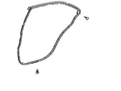 Toyota 67872-33080 Weatherstrip,  Rear Door,  LH