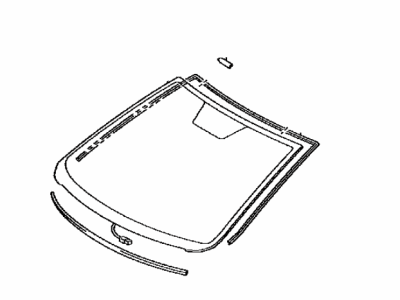Toyota 56101-33632 Glass,  Windshield