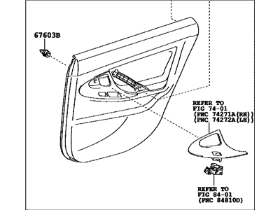 Toyota 67640-33690-B0 Board Sub-Assembly, Rear Door Trim, Driver Side