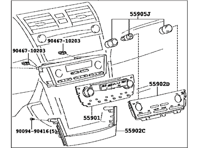 Toyota 55900-33B32 Control Assy,  Air Conditioner