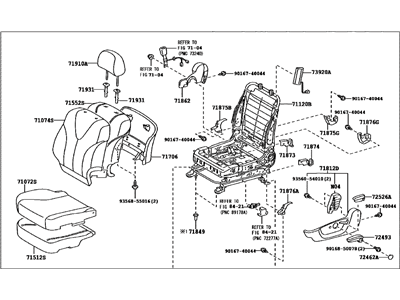 Toyota 71200-33S31-B0 Seat Assy,  Front LH