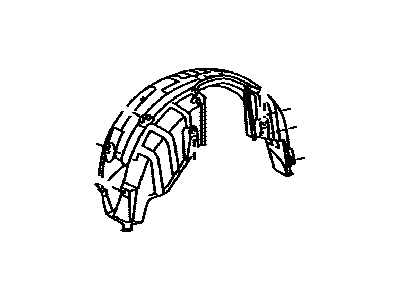 Toyota 65637-33030 Liner,  Rear Wheel House,  RH