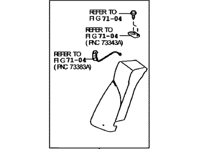 Toyota 71540-33410-B2 Back Assembly, Rear Side Seat, Passenger Side