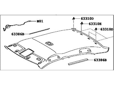 Toyota 63310-33481-B0 Headlining Assembly, Roof