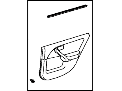 Toyota 67640-33300-B1 Board Sub-Assembly, Rear Door Trim, Driver Side