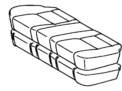 Toyota 71460-33120-G0 Cushion Assy,  Rear Seat (For Bench Type)