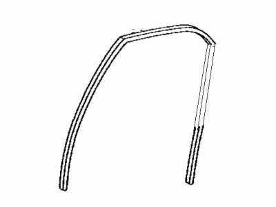 Toyota 68142-33030 Run,  Rear Door Glass,  RH