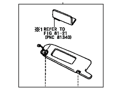 Toyota 74320-AA074-A0 Visor Assy,  LH