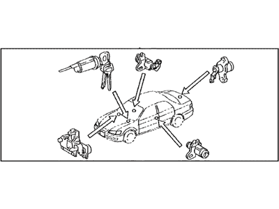 Toyota 69005-33480 Cylinder Set,  Lock