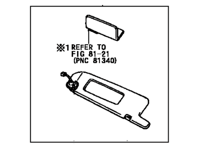 Toyota 74310-AA094-A0 Visor Assy,  RH