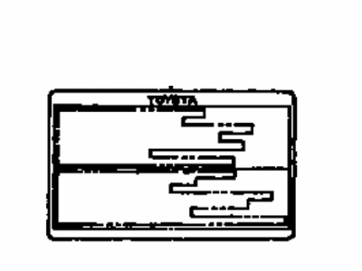 Toyota 42661-33500 Label,  Tire Pressure Information