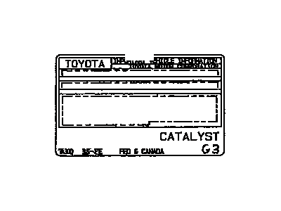 Toyota 11298-7A610 Plate,  Emission Control Information
