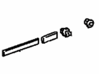 Toyota 75071-42021 Moulding Sub-Assembly, Front Door, Outside Passenger Side