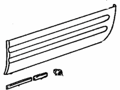 Toyota 75071-42011 Moulding Sub-Assembly, Front Door, Outside Passenger Side
