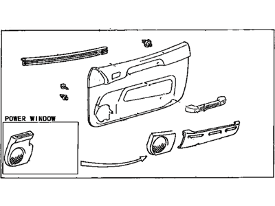 Toyota 67620-42041-B3 Board Sub-Assy,  Front Door Trim,  LH