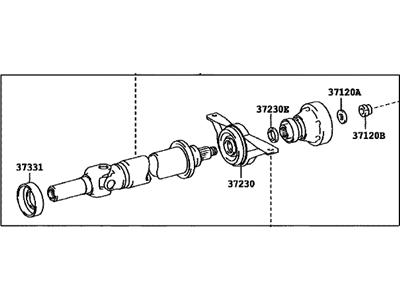 Toyota 37120-42020 Shaft Assy,  Propeller Intermediate