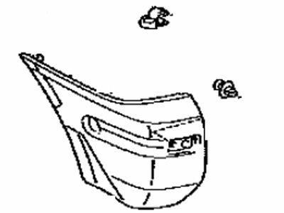 Toyota 52162-42020 Piece,  Rear Bumper,  LH
