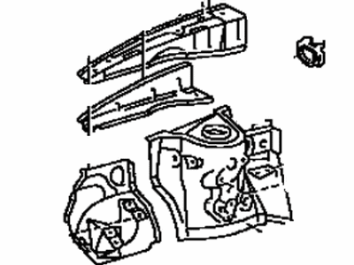 Toyota 53701-42021 Apron Sub-Assembly, Front Fender, Passenger Side