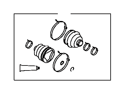 Toyota 04438-20132 Boot Kit,  Front Drive Shaft,  In & Outboard,  RH
