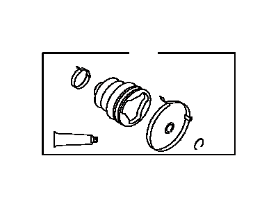 Toyota 04438-12420 Boot Kit,  Front Drive Shaft Inboard Joint,  RH